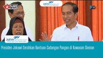 Presiden Jokowi Serahkan Bantuan Cadangan Pangan di Kawasan Sleman