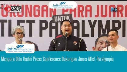 Menpora Dito Hadiri Press Conference Dukungan Juara Atlet Paralympic