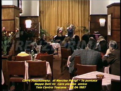 Caffè Paszkowsky di Narciso Parigi. Beppe Dati in Caro piccolo amico - Tele Centro Toscana -1987