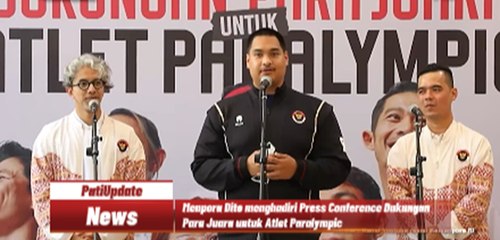 Menpora Dito menghadiri Press Conference Dukungan Para Juara untuk Atlet Paralympic