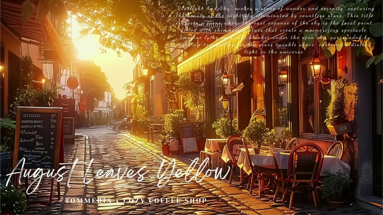 August Leaves Yellow - Cozy Coffee Shop | Official Music Video for a Calm Mind & Relaxation  Soothing Autumn Vibes: 'August Leaves Yellow' by Cozy Coffee Shop | Official Music Video