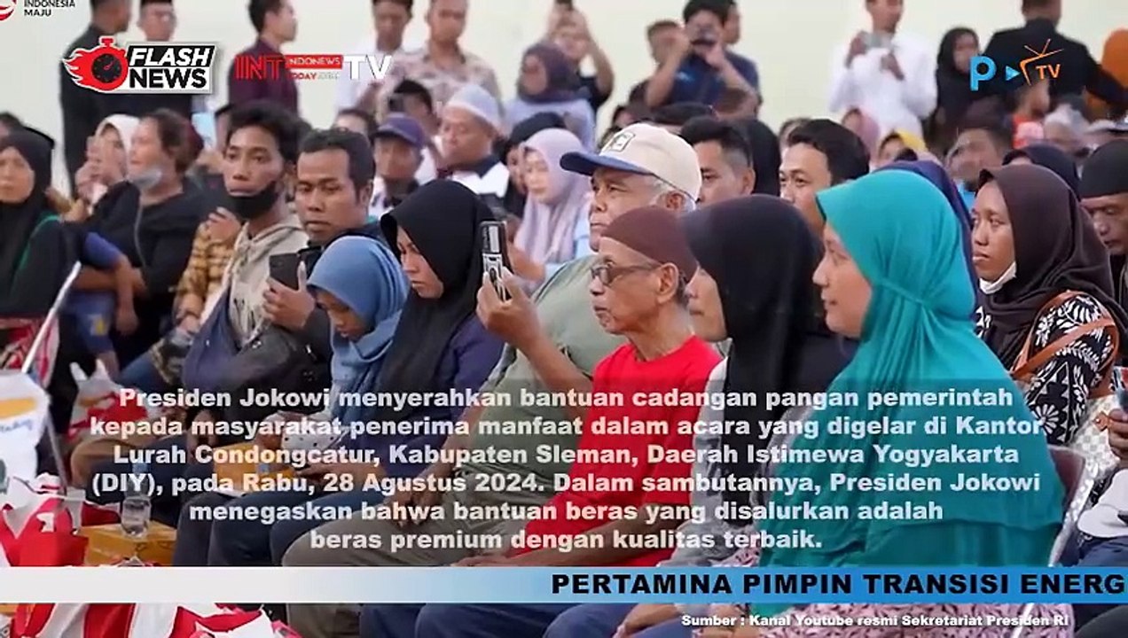 Presiden Jokowi Serahkan Bantuan Cadangan Pangan di Sleman