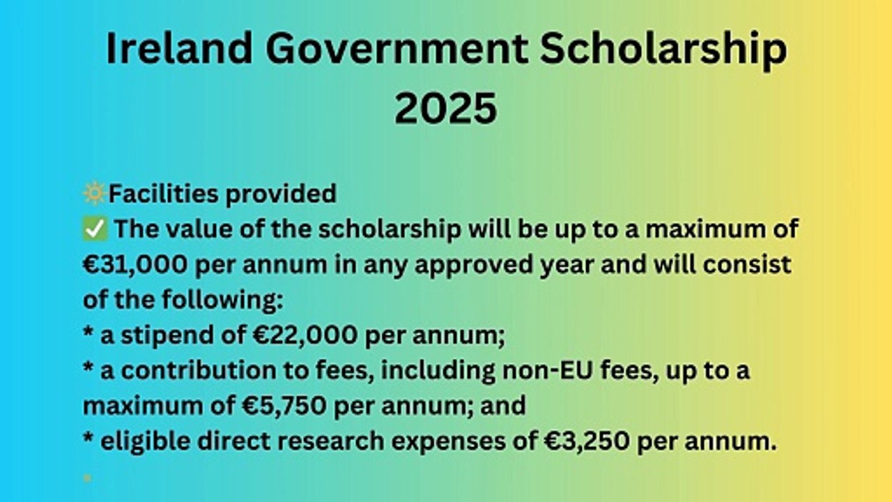 Ireland Government Scholarship 2025