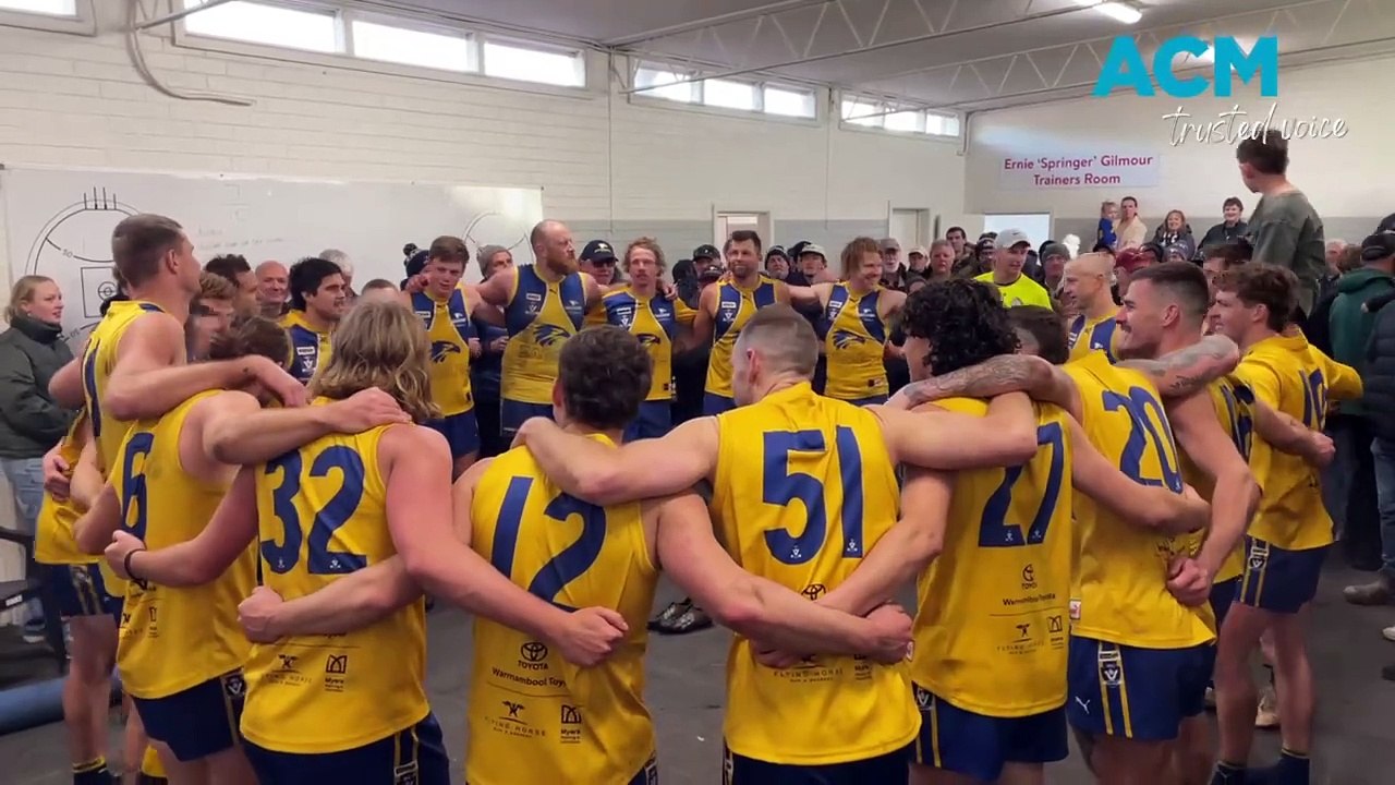 Watch: North Warrnambool Eagles' song, 2024 HFNL qualifying final