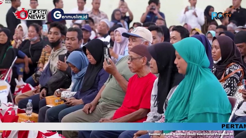 Presiden Jokowi Serahkan Bantuan Cadangan Pangan di Sleman