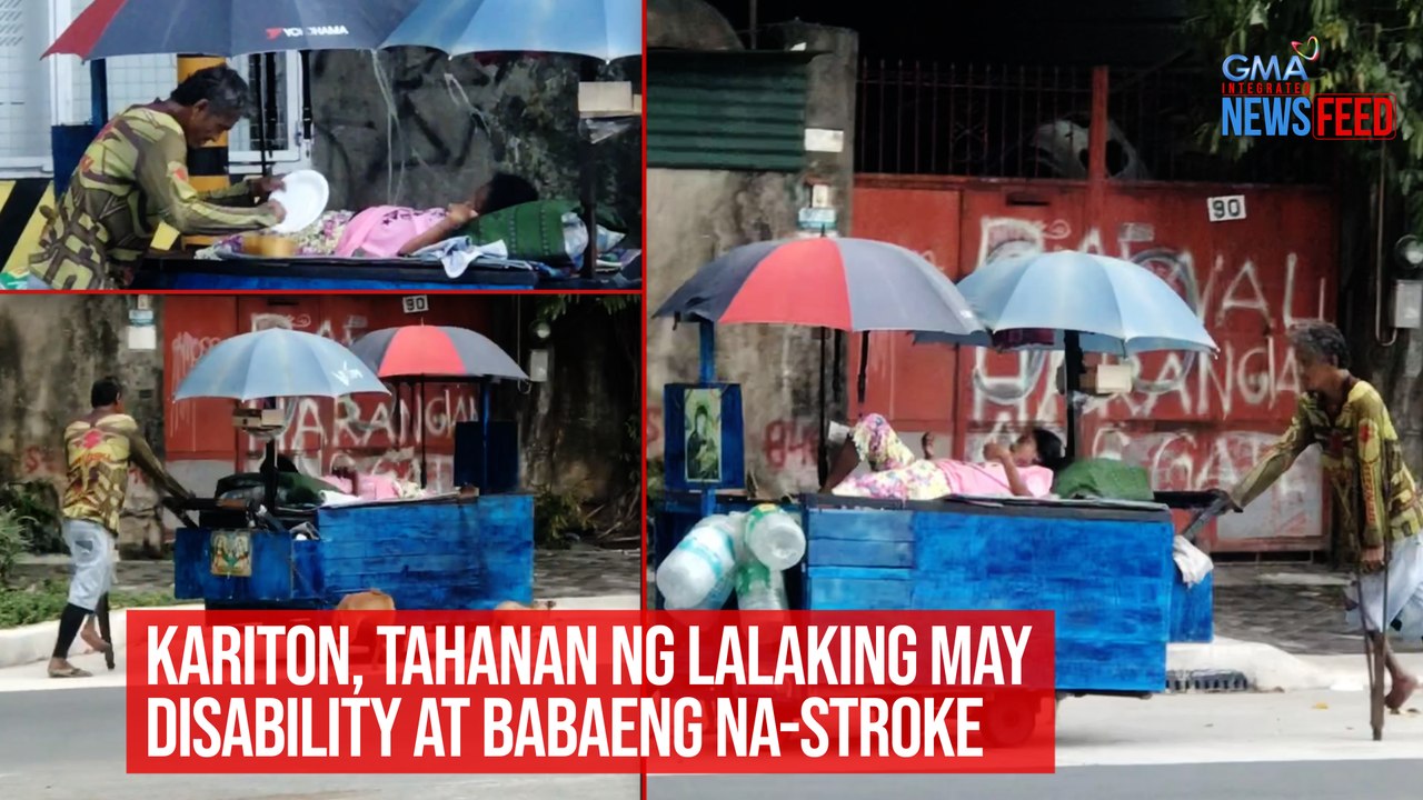 Kariton, tahanan ng lalaking may disability at babaeng na-stroke  | GMA Integrated Newsfeed