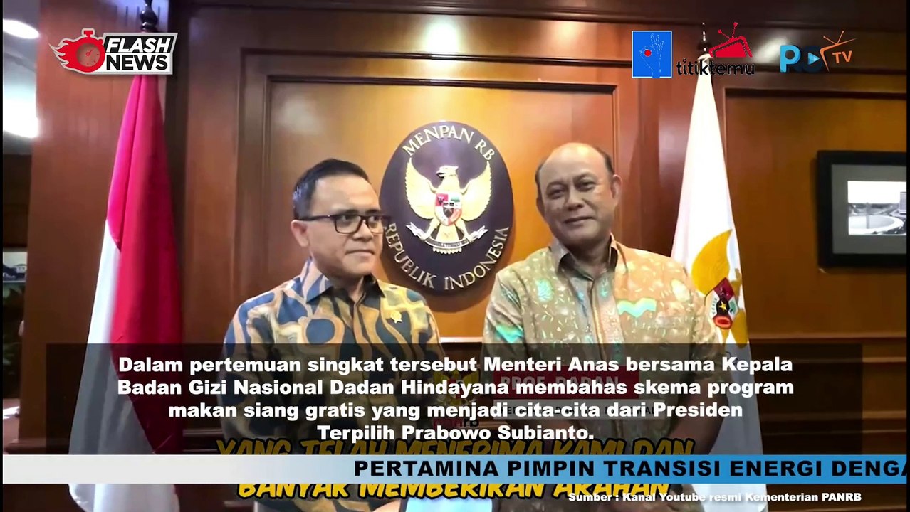 Menteri PAN RB Dukung Penguatan Tata Kelola Dan Digitalisasi Program Prioritas Badan Gizi Nasional