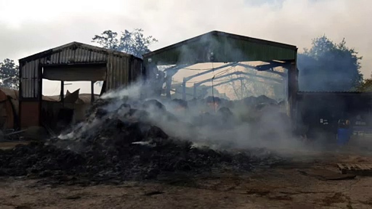 Barn fire , Longnor, Shrewsbury.