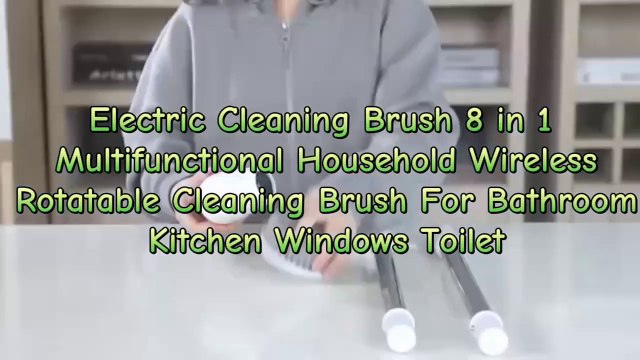Electric Cleaning Brush 8 in 1 Multifunctional Household Wireless Rotatable Cleaning Brush For Bathroom Kitchen Windows Toilet