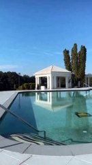 Rick Ross claims to have the largest residential pool in the U.S. 