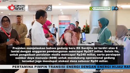 Presiden Jokowi Resmikan Gedung Pelayanan Kesehatan Ibu dan Anak Rs Sardjito, Yogyakarta