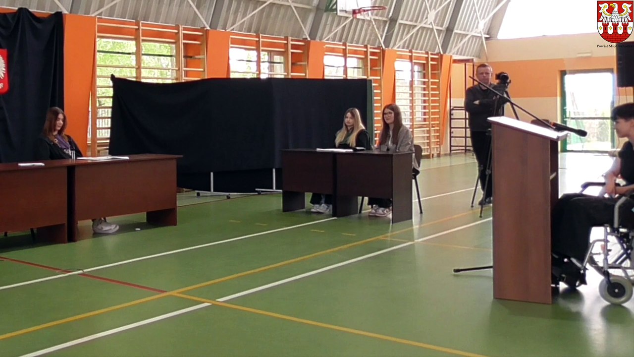 Symulacja rozprawy karnej z udziałem młodzieży szkolnej dla mieszkańców Powiatu Międzychodzkiego