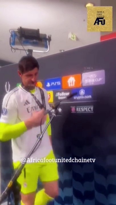 Super coupe UEFA: Réaction du Gardien du Real Madrid ,le belge Thibaut Courtois  en zone mixte après le sixième sacre du club madrilène en Super coupe