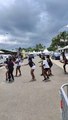 Le village de l'arrivée à Ste-Rose est animé pour le Tour de Guadeloupe