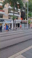 Incendie en centre-ville de Nice