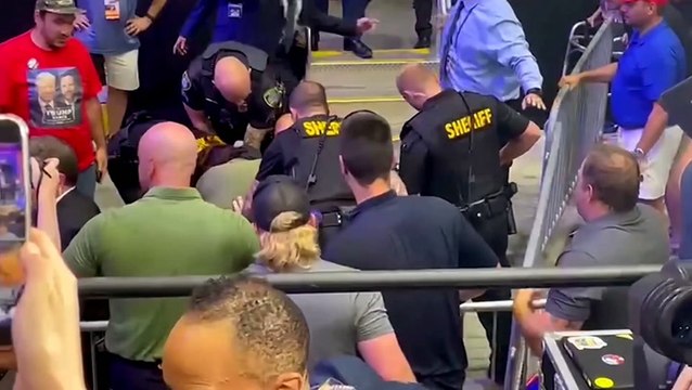 Security tackle attendee at Donald Trump rally in Pennsylvania weeks after assassination attempt