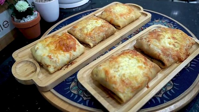 مطبخ ام وليد اسهل و اسرع طريقة لعمل كريب مالح محشي بحشو معسل بالبنة .