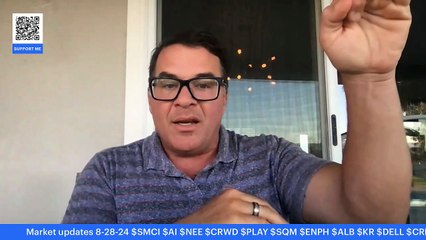 Market updates 8-28-24 #SMCI #AI #NEE #CRWD #PLAY #SQM #ENPH #ALB #KR #DELL #CRM #NIO