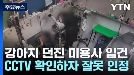 꼬리 흔드는 강아지 '휙' 던져 골절...미용사 입건 / YTN