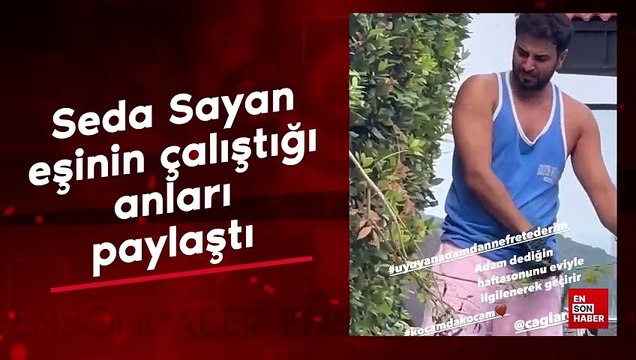 Seda Sayan eşi Çağlar Ökten’in çalıştığı anları paylaştı! Uyuyan adamdan nefret ederim