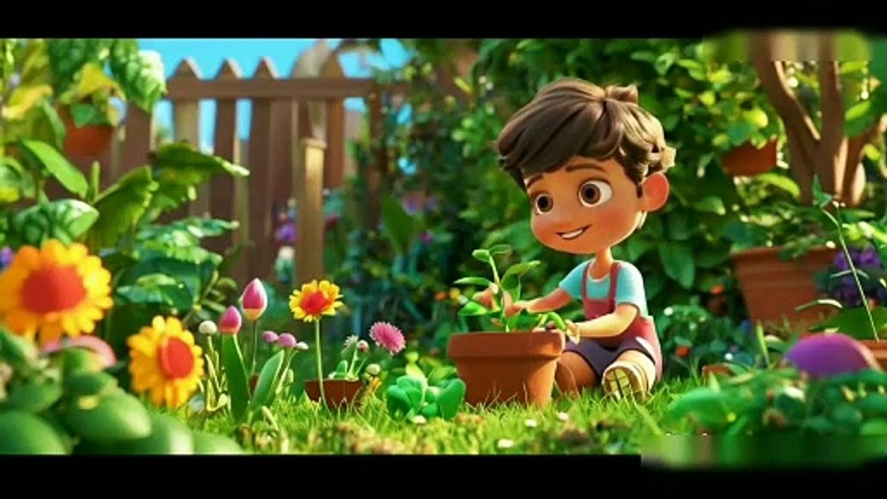 my little garden | english nursery rhymes for kids | cartoon english learning