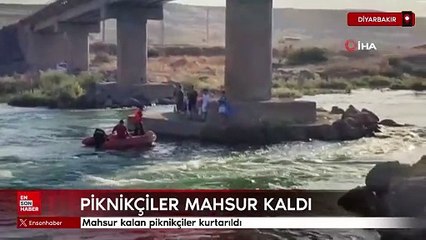 Diyarbakır’da mahsur kalan piknikçiler kurtarıldı