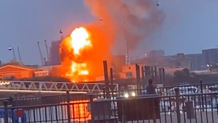 Huge explosion sends fireball into London sky