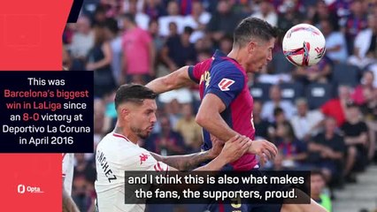 'There's something special on the pitch' - Barca coach Flick after 7-0 win