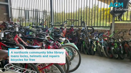 Free community bike library in Taylor, Canberra