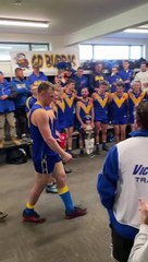 Sebastopol reserves sing the song after finals win