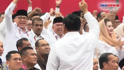 Kompak! Kader Gerindra Nyanyi 'Terima Kasih Jokowi' di Rapimnas