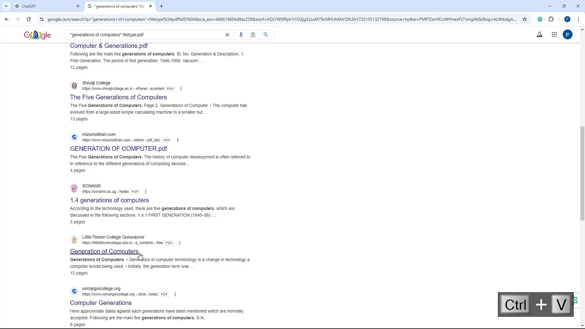 ChatGPT Course Section 38 Search Prompt Generation
