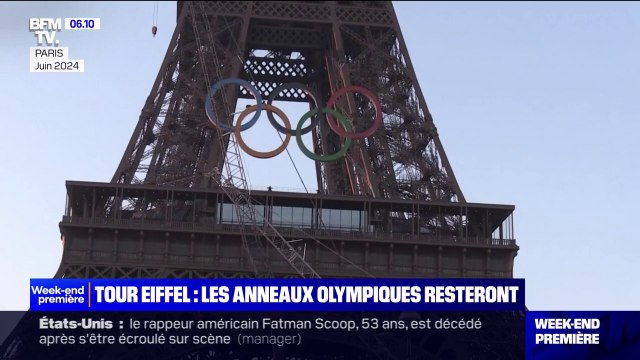 Paris: Anne Hidalgo annonce que les anneaux olympiques vont rester sur la tour Eiffel