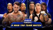 WWE SmackDown 01.03.2014 - CM Punk & The Usos vs The Shield (6-man Tag Team Match)