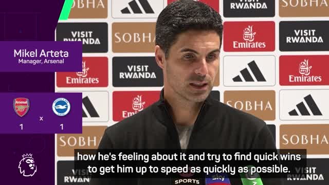 Arteta hopes new-signing Sterling can get up to speed quickly