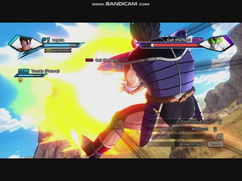 Cell Trunks and vegeta fight