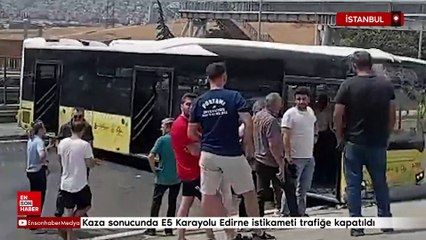 Esenyurt'ta İETT Otobüsü kaza yaptı