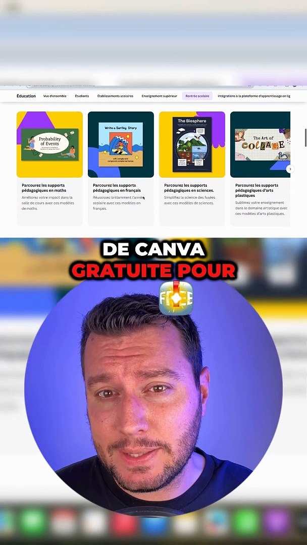 Canva Gratuit pour tous les profs et leurs élèves :  CANVA EDUCATION
