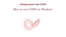 How to run CAPD on Windows