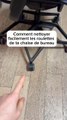 Comment nettoyer les roulettes de la chaise de bureau 
