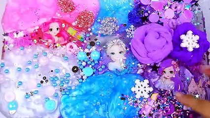 Frozen Galaxy Slime Mixing Random Cute, shiny things into slime