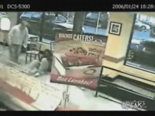 Manager One Punches Bum At Quiznos