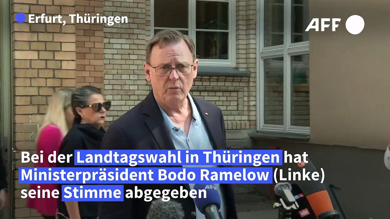 Ramelow nach stimmabgabe: wahltag ist "festtag der demokratie"