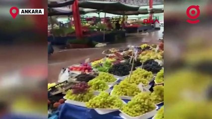 Ankara'da sağanak yollar göle döndü