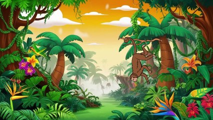 Meet the Animal Friends! | Fun Kids Cartoon with Monkey, Sparrow, Elephant, & Giraffe"
