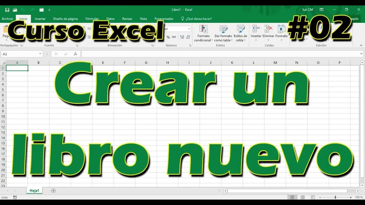 CURSO EXCEL [02] ► Cómo crear un LIBRO NUEVO (1)