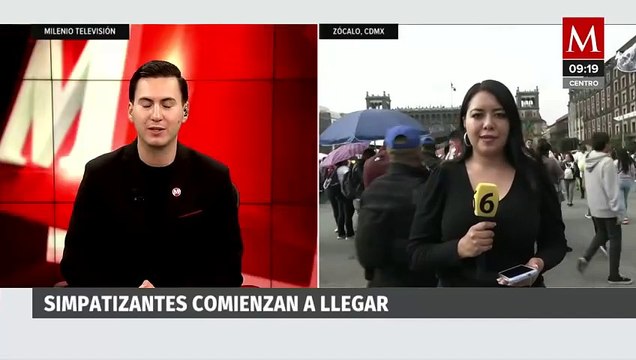 Simpatizantes de AMLO comienzan a llegar al Zócalo de CdMx previo al último informe de gobierno