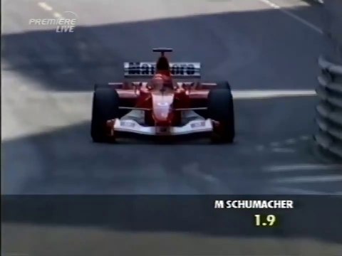 F1 – Michael Schumacher (Ferrari V10) lap in qualifying – Monaco 2003