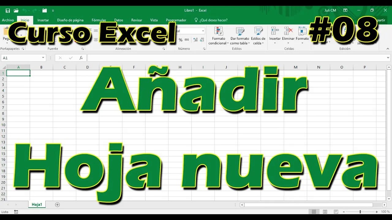 CURSO EXCEL [08] ► Añadir HOJA NUEVA