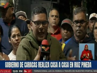 Jefe del Gob. de Caracas Nahum Fernández realizó un recorrido casa a casa en Ruiz Pineda